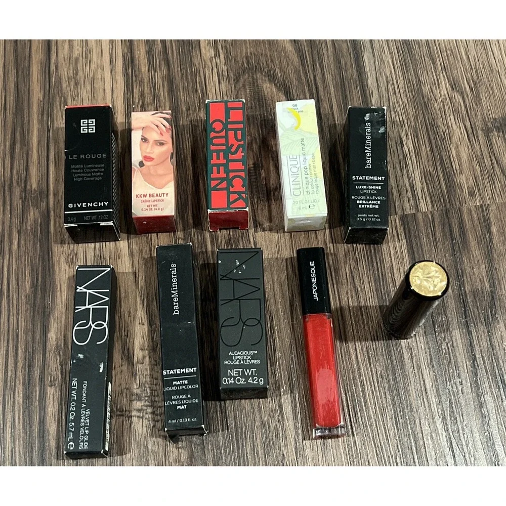 Givenchy Nars Lancôme And More Lip-Color Full Size - Boxed/Unboxed LOT OF 10